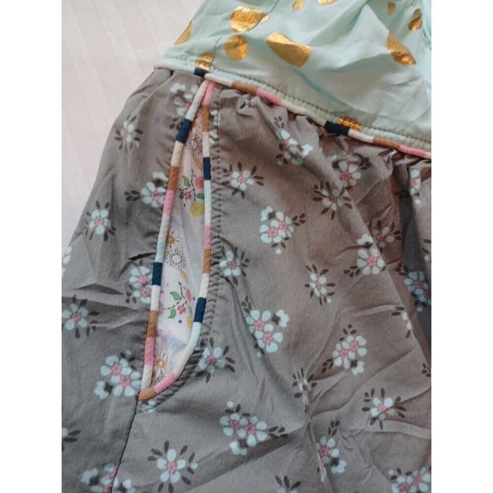 Matilda Jane girls pull-on skirt 6 polka dot floral tiers pockets mixed fabric - Picture 5 of 7